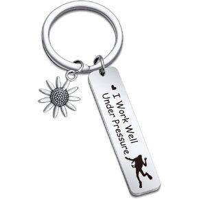 RSZOTW Scuba Diver Jewelry Scuba Diving Gift Scuba Lover Gift Swimming Lover Gift Scuba Diving Lover Keychain Swimmer Gift Scuba Diving Lover Gift Scuba Diver Keychain in Saudi Arabia