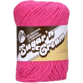Bulk Buy: Lily Sugar 'n Cream Solids 100% Cotton Yarn (3-Pack) (Hot Pink #1740)
