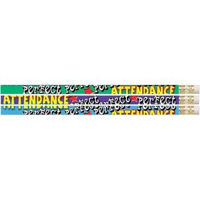 Musgrave Pencil Company Perfect Attendance Motivational Pencils, 12 Per Pack, 12 Packs