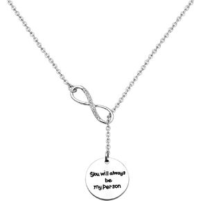 CHOORO You're My Person Best Friend Y Necklace Set BFF Necklace Best Friend Gift