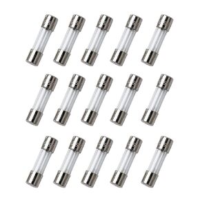 15 Pack F5AL(5A) 125V Fast-Blow Fuse 0.2 x 0.78 inch / 5 x 20 mm Glass Fuses Widely Used for Electric Equipment, Home Appliance, and so on.