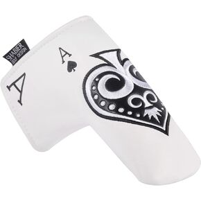 SHABIER Golf Poker Ace Putter Head Cover Headcover for Mallet or Blade Putters Magnetic Mallet Headcover Club
