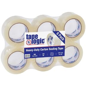 Aviditi Tape Logic 2 Inch x 110 Yard 2.6 Mil Clear, Heavy Duty Acrylic Packing Tape, 6 Pack, Perfect for Packing, Shipping, Moving, Home and Office
