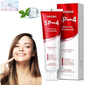 Sp-4 Probiotics Ultra Whitening Toothpaste, Stain Removing, Promotes Healthy Teeth and Gums Fresh Breath Tooth Decay Prevention.(blue)