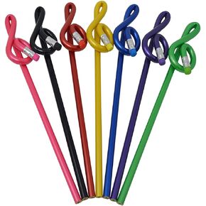 Music Pencils Musical Notes Pens Music Treble Clef Bent Pencil G Clef Pencil (treble 7pack)