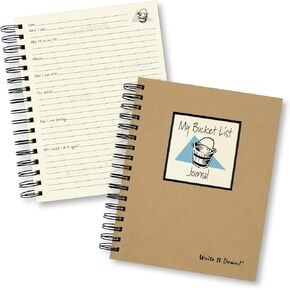 Write it Down series by Journals Unlimited, Guided Journal, My Bucket List Journal, Full-size 7.5"x 9", Kraft Hard Cover, Made in USA