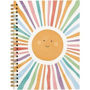 You are so Loved Cute Boho Smile Sun Colorful Sunshine Lined Hardcover College Ruled Spiral Notebook Journal for Work Notes Journaling 5.5×8.3 Inch,Inspirational Gifts for College Student Teen Girls