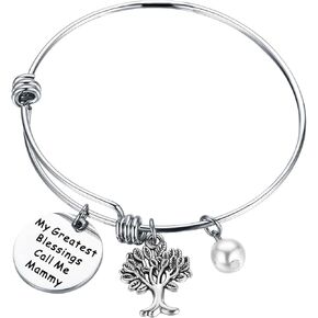 CHOORO Mothers Day Gift My Greatest Blessings Call Me Mammy Bracelet Mammy Birthday Gift Grandmother Gift