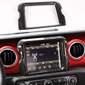 8.4" GPS Navigation Panel Bezel Trim Cover for 2018-2023 Jeep Wrangler JL JLU & 2020-2023 Jeep Gladiator JT (Carbon Fiber Grain) in Kuwait