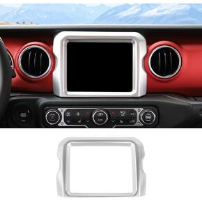 8.4" GPS Navigation Panel Bezel Trim Cover for 2018-2023 Jeep Wrangler JL JLU & 2020-2023 Jeep Gladiator JT (Carbon Fiber Grain)