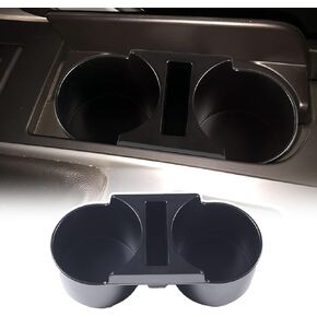 Center Console Duel Cup Holder Upgrade Part for Chevrolet Corvette C7 2014-2019, Gear Shift Console Cup Holder Inserts Replacement with Key Fob Compartment, Cup Holder Expander Storage Box, ABS