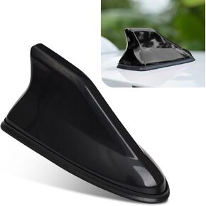 Pack-1 Shark Car Modified Antenna with Adhesive, 6.29In x 3.07In x 2.75In Waterproof Antenna Replacement, Universal Automotive Antenna Accessories for Car SUV Truck (Black)