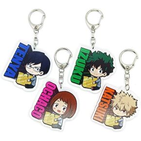 Inc. - Set of 4 Hero Academia Acrylic Keychain Katsuki Bakugou, Tenya Iida, Izuku Midoriya, Ochaco Uraraka