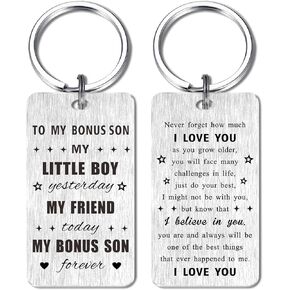 هدايا عيد الميلاد الإضافية لسلسلة مفاتيح الابن - إلى هدايا ابني من زوجة الأب - هدية عيد ميلاد زفاف ابن الخطوة - هدية التخرج والعودة إلى المدرسة في عيد الحب in Kuwait