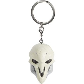 JINX Overwatch Reaper Mask 3D Plastic Key Chain, Multi-Colored, 1.75" Tall