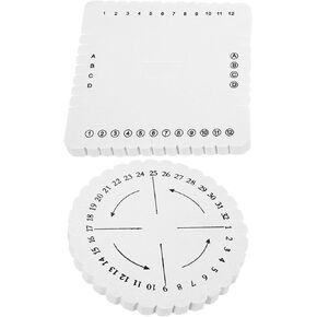 Walfront 2Pcs Round Kumihimo Beading Cord Disc Braiding Braided Plate DIY Bracelet Loom Weaving Board Hand Rope Weaving Device (S)