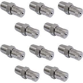 10 Pcs 1/8 Inch BSPT BSP Schrader Tank Valve 25mm Wheel Air Compressor 35 Bar 500 PSI
