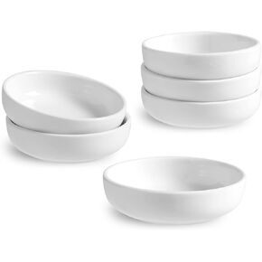 Ceramic Dipping Bowls Set of 6, Soy Sauce Dish, 3 Oz Dip Bowls, Mini Pinch Bowls, Sauce Cups, Small Serving Bowls for Side Dishes, Condiment, Sushi, Appetizer, Seasoning, Dark Green