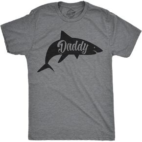 Mens Daddy Shark T Shirt Cute Funny Family Cool Best Dad Vacation Tee for Guys