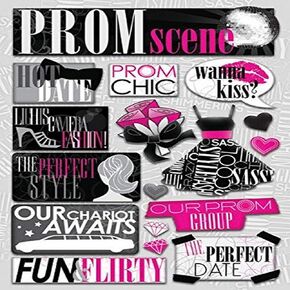 KAREN FOSTER 10942 Design Acid and Lignin Free Scrapbooking Sticker Sheet, The Prom