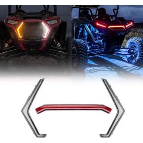 KEMIMOTO XP 1000 Fang Lights Accent Light Kit - Front/Rear, IP67 Front Turn Signal Light and Center Taillight Compatible with Polaris RZR XP 1000 Turbo # 2884053# 2884871 2019 2020 2021 2022 2023