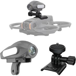 Drone Strobe Light Compatible for DJI Avata 2 Searchlight Anti-Collision Lighting Night Navigation Light Led Camera Adapter Mount Extension Carry Bracket Set