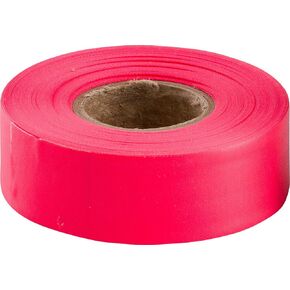 Brady Flourescent Red Flagging Tape for Boundaries and Hazardous Areas - Non-Adhesive Tape, 1.188" Width, 150' Length (Pack of 1) - 58349