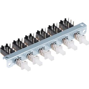uxcell Interlock Push Button Switch Piano Type DPDT 6 Pin 6 Row