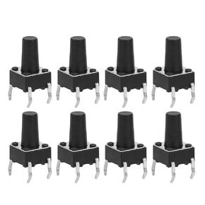 Tactile Push Button Switch, 100PCs DC12V 50mA DIP Micro Momentary Tact Button Switch Assortment Kit 6 x 6 x 10mm,Control Switch