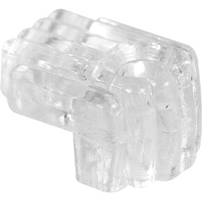 Prime-Line MP9003 Mirror Clip, 1/4 In. Offset, Plastic, Clear, Includes Installation Fasteners (50 Pack)