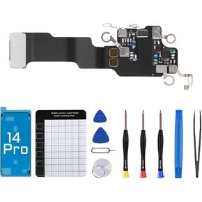 for iPhone 14 Pro WiFi Wireless Antenna Replacement for iPhone 14Pro Signal WLAN Antenna Flex Cable Part 6.1" with Fix Tool A2650 A2889 A2890 A2891 A2892