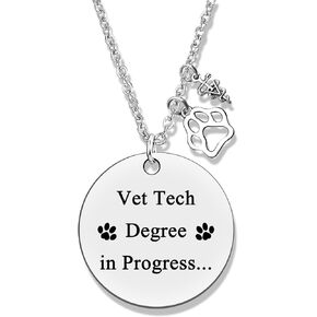 Vet Tech Gift for Women Men Veterinary Medicine Necklace Veterinary Student Gift Veterinarian Appreciation Gift Veterinarian Technician Jewelry Veterinarian Gift Christmas Birthday Gift for Vet Doctor