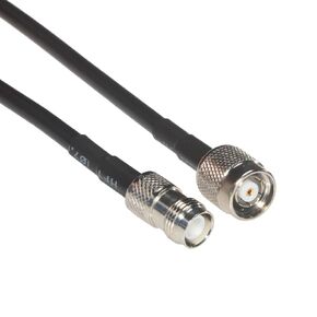 Amphenol CO-058TNCMFRP-006 Black RG58 RP-TNC Coaxial Extension Cable, Male to Female, 6'