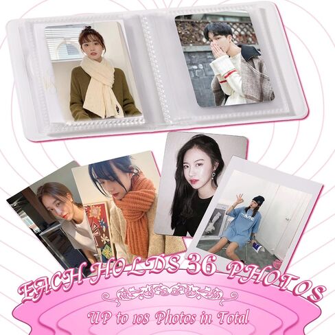 3 قطع 3 بوصة صغيرة Kpop Photocard Binder حامل ألبوم الصور Kpop Binder Love Heart جوفاء Photocard حامل صغير Photocard كتاب رف الكتب ألبومات الصور لكاميرا المجمع، 36 جيوب in Saudi Arabia