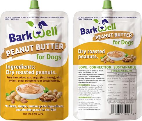 Peanut Butter Squeeze - All-Natural Dog Peanut Butter Dog Treat 3 Pack (24 oz) Sourced and Made in The USA Plus Free Lick Mat. Peanut Butter, Sweet Potato and Apple. 100% Natural in Saudi Arabia