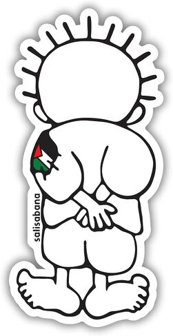 ملصق فينيل مقاوم للماء للأولاد حنظلة فلسطين، ملصق كمبيوتر محمول بعلم فلسطين هانزالا، ملصق زجاجة ماء كرتوني فلسطين مجاني، هدية عيد ميلاد/عيد الأم الجمالية، مجموعة ملصقات العلم الفلسطيني الوطني in Saudi Arabia
