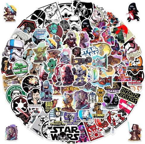 Star War Stickers Mandalorian Stickers 100pcs Star Wars Stickers for Laptop Water Bottle Car Motorcycle Bicycle Luggage Decal Graffiti Patches Skateboard Stickers for Kids Teens and Adults in Saudi Arabia
