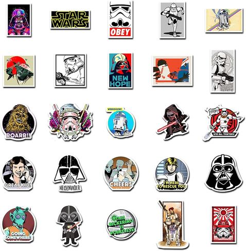 Star War Stickers Mandalorian Stickers 100pcs Star Wars Stickers for Laptop Water Bottle Car Motorcycle Bicycle Luggage Decal Graffiti Patches Skateboard Stickers for Kids Teens and Adults in Saudi Arabia