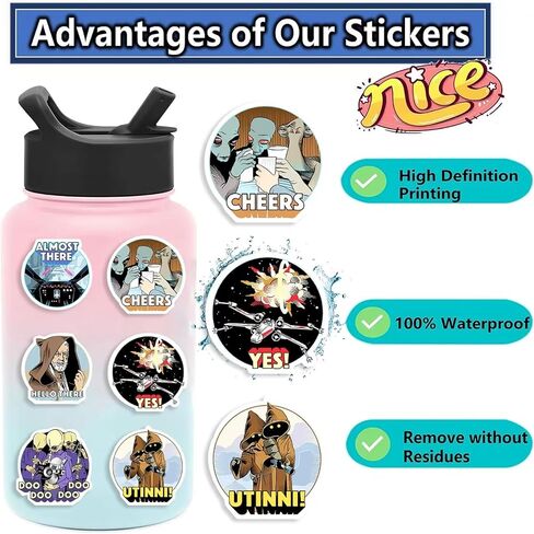 Star War Stickers Mandalorian Stickers 100pcs Star Wars Stickers for Laptop Water Bottle Car Motorcycle Bicycle Luggage Decal Graffiti Patches Skateboard Stickers for Kids Teens and Adults in Saudi Arabia