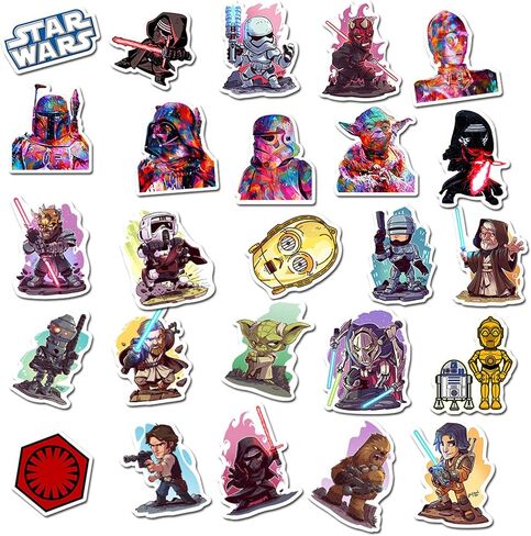 Star War Stickers Mandalorian Stickers 100pcs Star Wars Stickers for Laptop Water Bottle Car Motorcycle Bicycle Luggage Decal Graffiti Patches Skateboard Stickers for Kids Teens and Adults in Saudi Arabia