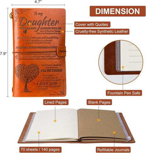 Grief Journal Memorial Gifts for Loss of Father Leather Journal Notebook, Sympathy Gifts for Loss of Dad Notebook Journal 140 Pages in Saudi Arabia
