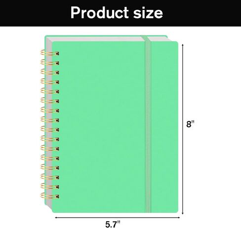 Bullet Dotted Spiral Notebook A5, Black Notebook Journal Dot Grid Paper with Painting Stencil Waterproof Hardcover 300 Pages/150 Sheets for Office School Women Gift in Saudi Arabia