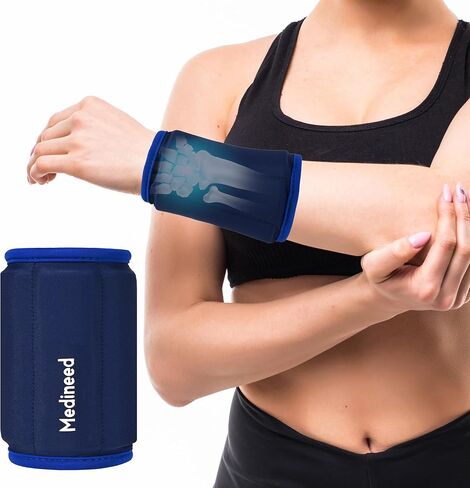 غلاف حزمة ثلج للمعصم، حزمة ثلج هلامية قابلة لإعادة الاستخدام للضغط البارد الساخن، وتخفيف آلام التهاب المفاصل الروماتويدي، والتهاب الأوتار، وألم النفق الرسغي، والإصابات، والتورم، والكدمات (أزرق داكن) in Kuwait