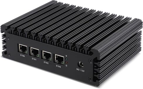 Mini PC Router Firewall Intel N100 up to 3.4GHz, K100L4 8G DDR5 RAM 128G SSD Micro Firewall Appliance Computer Router with 4x2.5GbE I226-V LAN, Support AES-NI in Saudi Arabia