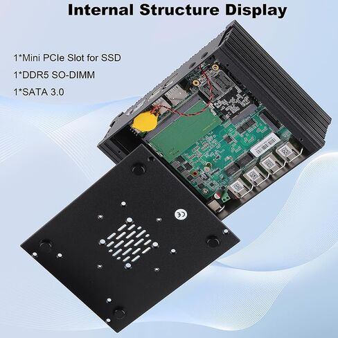 Mini PC Router Firewall Intel N100 up to 3.4GHz, K100L4 8G DDR5 RAM 128G SSD Micro Firewall Appliance Computer Router with 4x2.5GbE I226-V LAN, Support AES-NI in Saudi Arabia