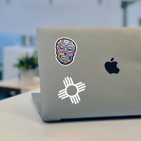2 Zia Symbol Stickers 4 x 4 inch Turquoise Weatherproof Window Vinyl Decal Set for Car Windows in Saudi Arabia