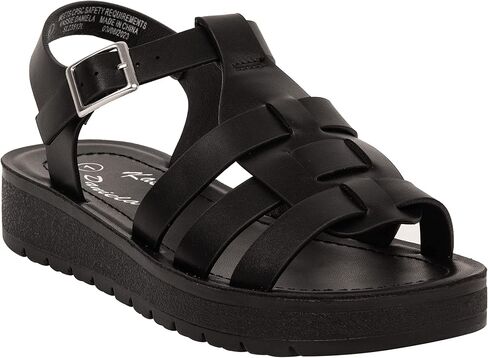 Girls Sandals Open Toe Sandal Fisherman Buckle Ankle Strap Platform Martin-2 in Saudi Arabia