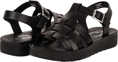 Girls Sandals Open Toe Sandal Fisherman Buckle Ankle Strap Platform Martin-2 in Saudi Arabia