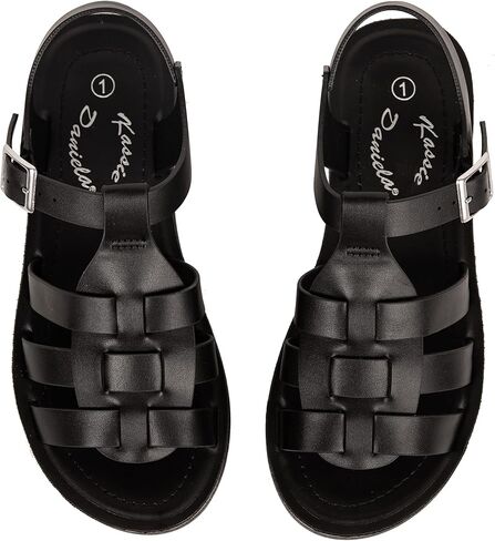 Girls Sandals Open Toe Sandal Fisherman Buckle Ankle Strap Platform Martin-2 in Saudi Arabia
