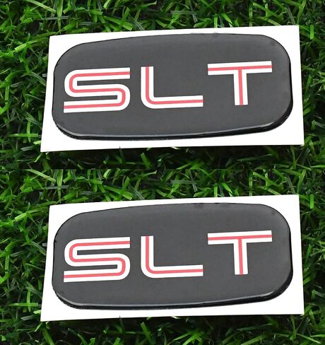 2Pcs SLT Cab Emblems 3D Badge Logo Roof Pillar Replacement for 99-07 Silverado Tahoe Suburban 15036134 Pickup Truck SUV (Chrome Red) in Saudi Arabia